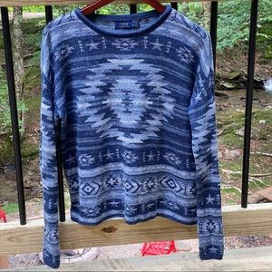 Polo Ralph Lauren Pullover Sweater Aztec M western